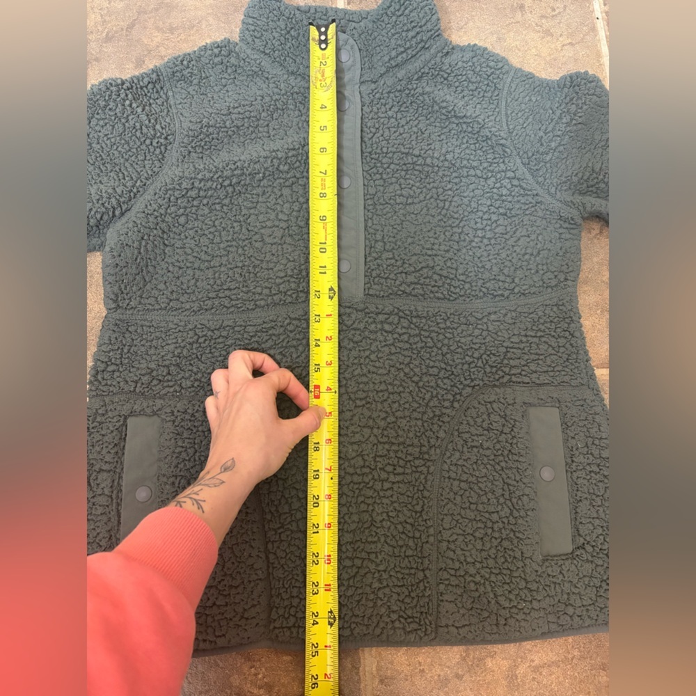Polar Sherpa Dark Green 32° Heat Women Medium | Cozy Fleece Pullover Warm Soft - Picture 10 of 11